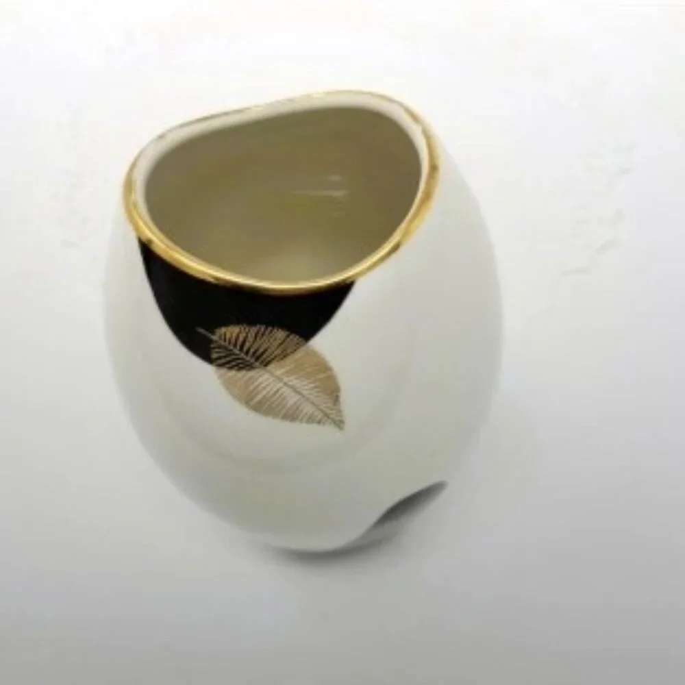 Winterling Bud Vase Gilded Leaves Vintage Porcelain 6 1/2